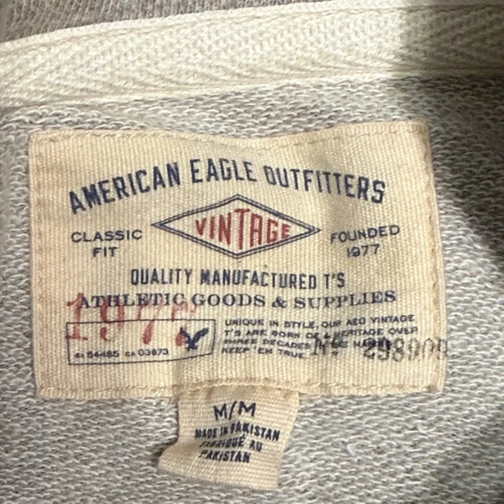 American Eagle Outfitters Vintage Button Shawl Collar Pullover Mens M Tan Casual